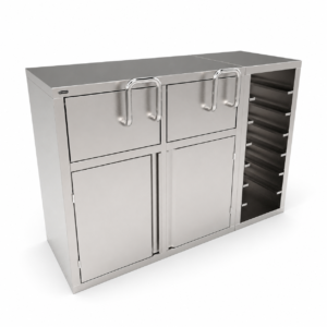 Lixeira Basculante com Porta Bandejas